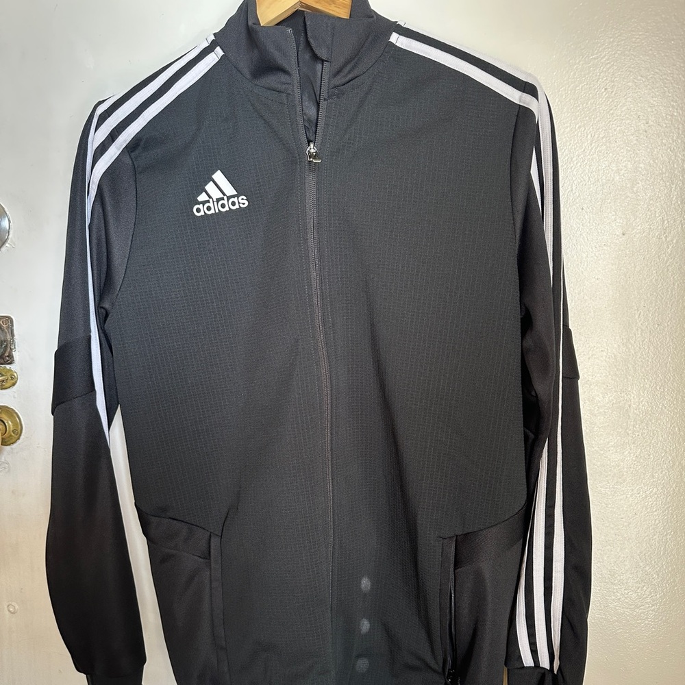Adidas men’s climalite track jacket three stripe XL